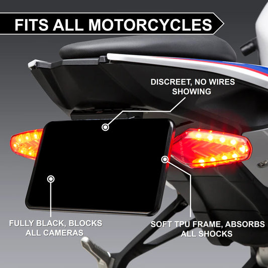 Blackout Plate Cover - Australia Motorcycle (18x10cm)