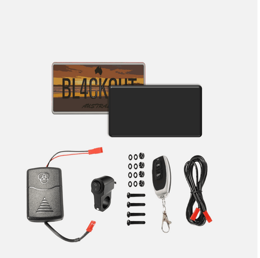 Blackout Plate Cover - Australia Motorcycle (18x10cm)